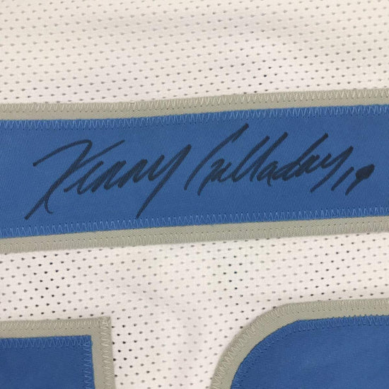 Framed Autographed/Signed Kenny Golladay 33x42 Detroit White Football Jersey JSA COA