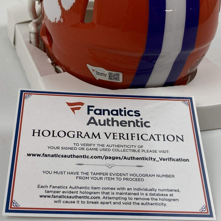 Autographed/Signed Trevor Lawrence Clemson Tigers 2018 National Champions Mini College Football Helmet Fanatics COA