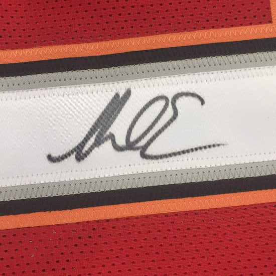 Framed Autographed/Signed Mike Evans 33x42 Tampa Bay Red Football Jersey PSA/DNA COA