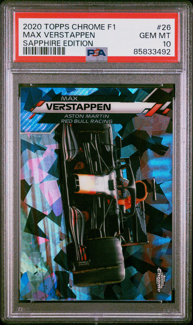 Graded 2020 Topps Chrome F1 Max Verstappen #26 Sapphire Edition F1 Racing Card PSA 10 Gem Mint