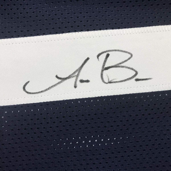 Framed Autographed/Signed AJ A.J. Brown 33x42 Ole Miss Blue College Football Jersey JSA COA