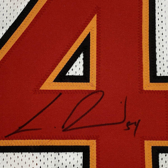Framed Autographed/Signed Lavonte David 33x42 Tampa Bay White Football Jersey JSA COA