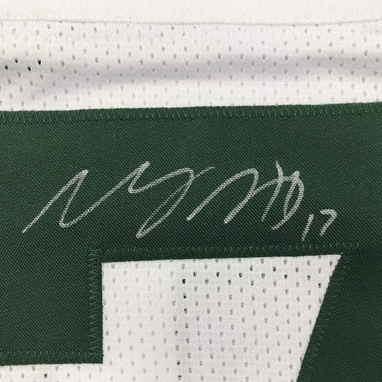 Framed Autographed/Signed Davante Adams 33x42 Green Bay Packers White Football Jersey JSA COA