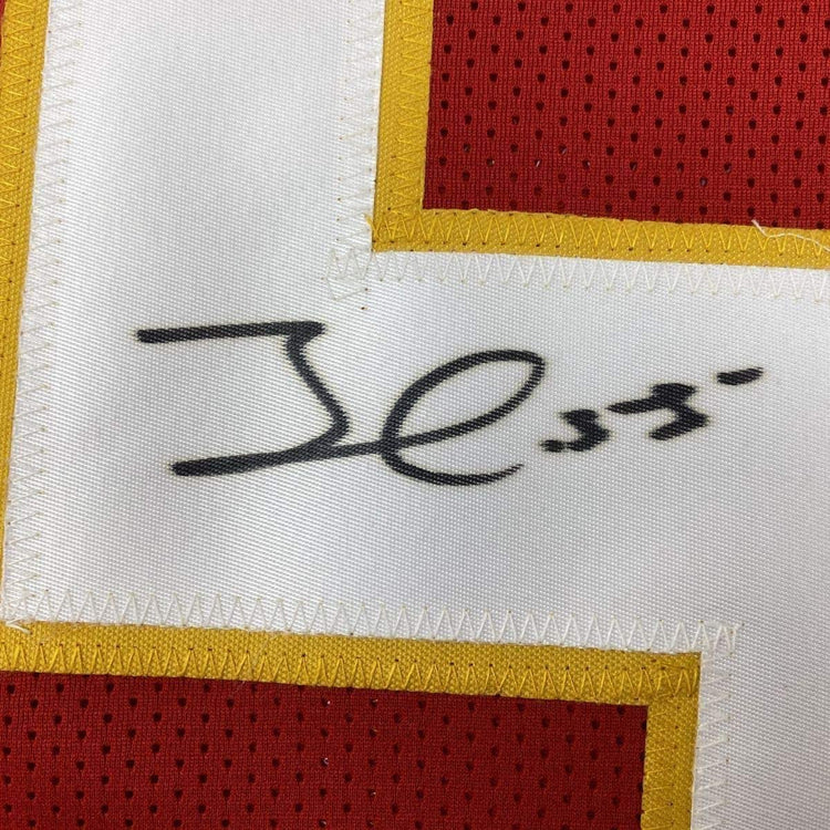 Framed Autographed/Signed Frank Clark 33x42 Kansas City Red Football Jersey PSA/DNA COA