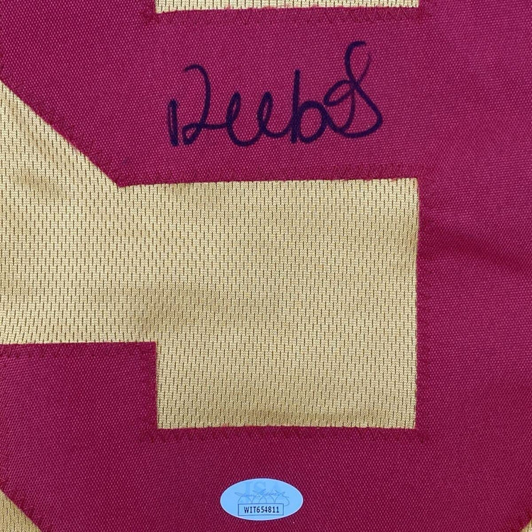 Framed Autographed/Signed Deebo Samuel 33x42 San Francisco Gold Football Jersey JSA COA