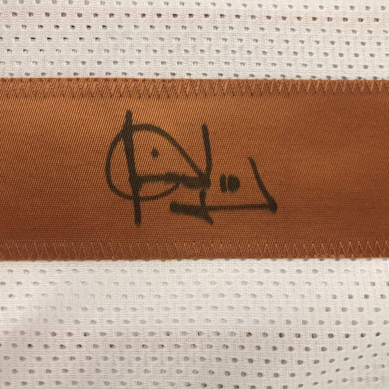Framed Autographed/Signed Vince Young 33x42 Texas White College Football Jersey GTSM COA Holo Only