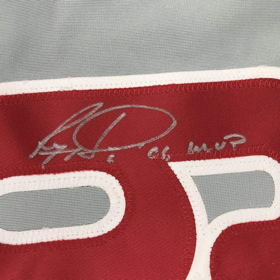 Autographed/Signed Ryan Howard 06 MVP Philadelphia Grey Baseball Jersey JSA COA