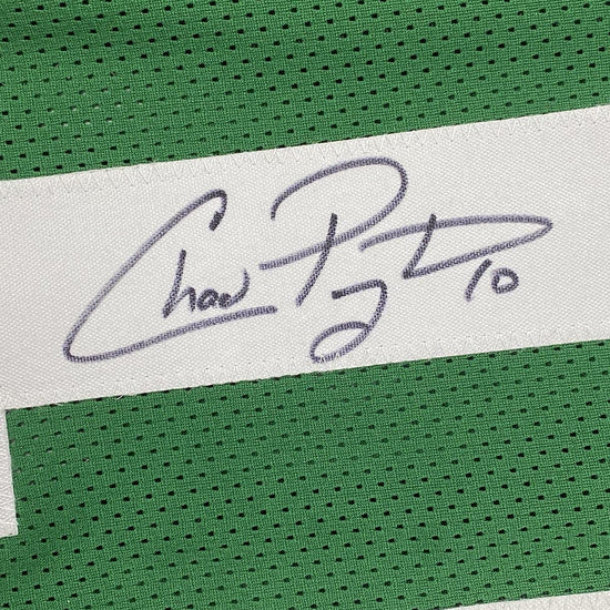 Framed Autographed/Signed Chad Pennington 33x42 New York Green Football Jersey JSA COA