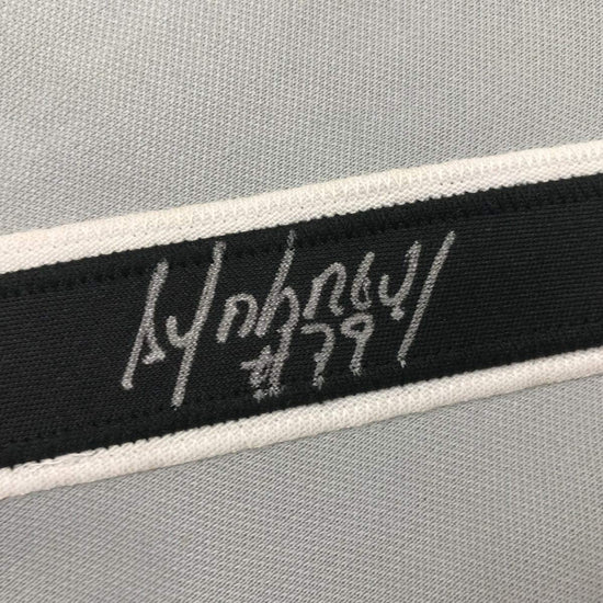 Framed Autographed/Signed Jose Abreu 33x42 Chicago Sox Grey Baseball Jersey PSA/DNA COA