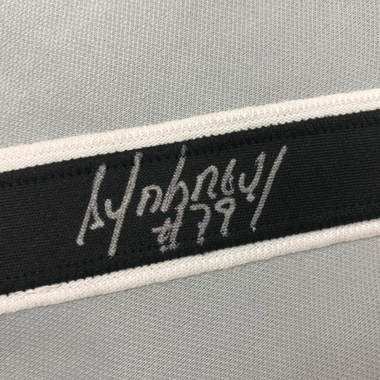 Framed Autographed/Signed Jose Abreu 33x42 Chicago Sox Grey Baseball Jersey PSA/DNA COA