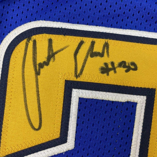 Framed Autographed/Signed Austin Ekeler 33x42 Los Angeles LA Color Rush Football Jersey PSA/DNA COA