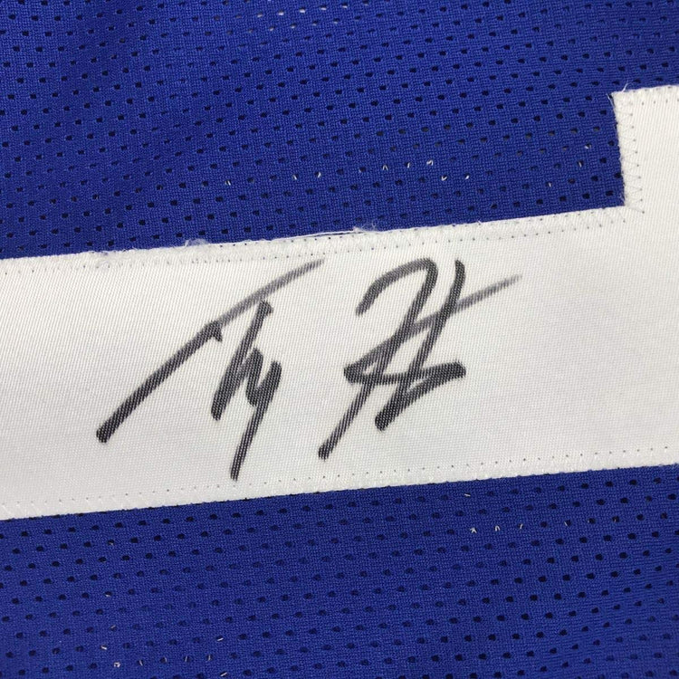 Framed Autographed/Signed TY T.Y. Hilton 33x42 Indianapolis Blue Football Jersey PSA/DNA COA