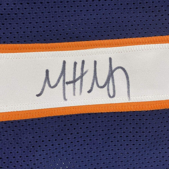 Autographed/Signed Matt Nagy Coach Chicago Blue Football Jersey Beckett BAS COA