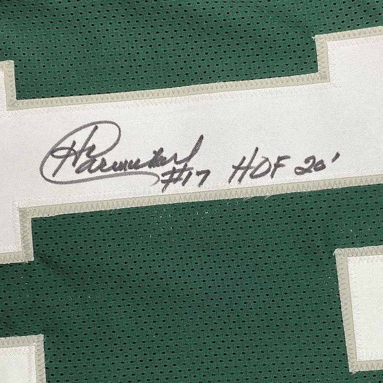 Framed Autographed/Signed Harold Carmichael 33x42 HOF 20 Philadelphia Green Football Jersey JSA COA