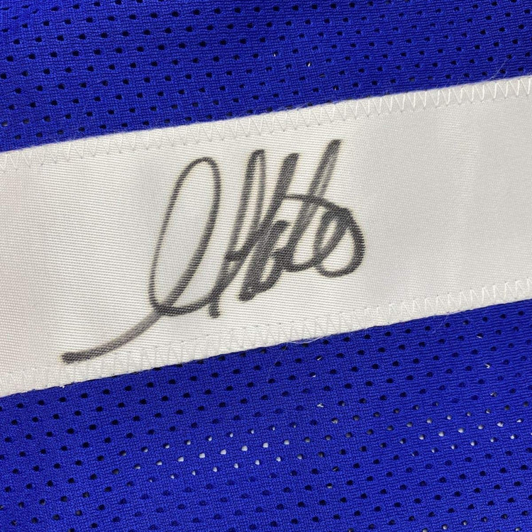 Autographed/Signed Golden Tate III New York Blue Football Jersey PSA/DNA COA