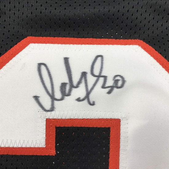 Framed Autographed/Signed Ickey Woods 33x42 Cincinnati Bengals Black Football Jersey JSA COA