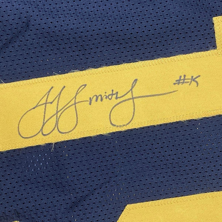 Framed Autographed/Signed JuJu Smith-Schuster 33x42 Pittsburgh Color Rush Football Jersey Beckett BAS COA