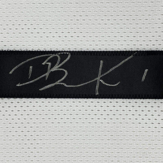 Autographed/Signed Devin Booker Phoenix White Basketball Jersey JSA COA