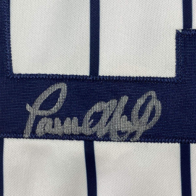 Framed Autographed/Signed Paul O'Neill 33x42 New York Pinstripe Baseball Jersey JSA COA