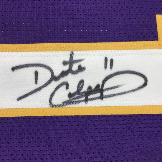 Framed Autographed/Signed Daunte Culpepper 33x42 Minnesota Purple Football Jersey Schwartz Sports COA Holo Only