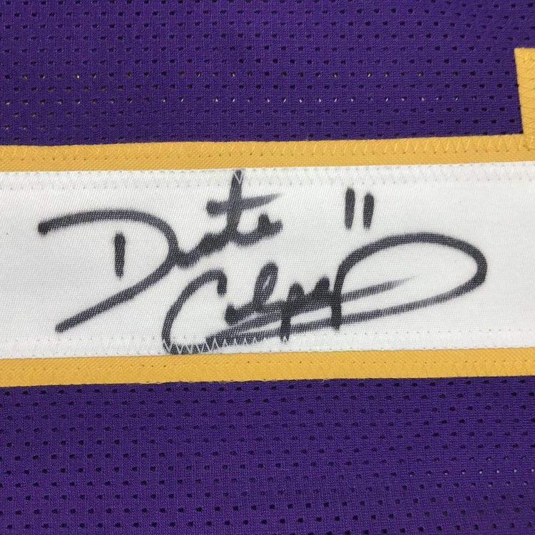 Framed Autographed/Signed Daunte Culpepper 33x42 Minnesota Purple Football Jersey Schwartz Sports COA Holo Only