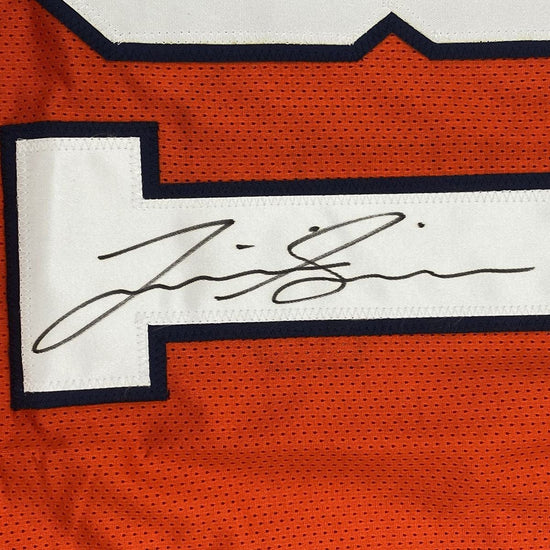 Autographed/Signed Justin Simmons Denver Retro Orange Football Jersey PSA/DNA COA