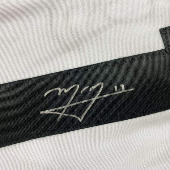 Framed Autographed/Signed Manny Machado 33x42 San Diego White Baseball Jersey Beckett BAS COA #2