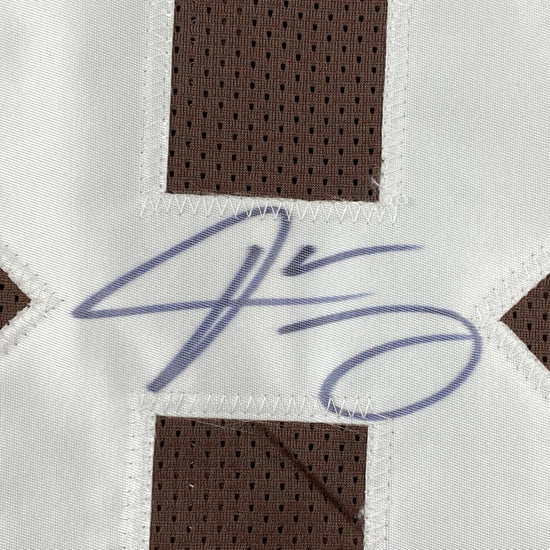 Framed Autographed/Signed Jarvis Landry 33x42 Cleveland Football Brown Jersey JSA COA