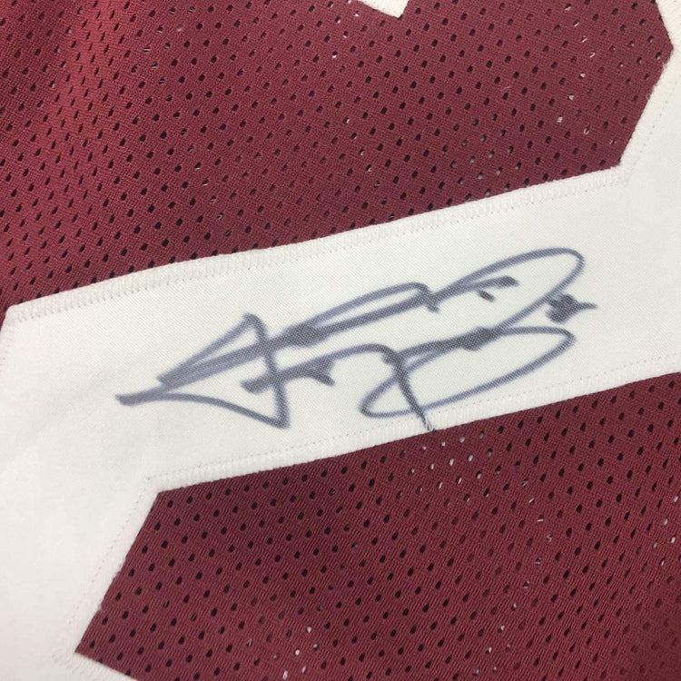 Autographed/Signed Johnny Manziel Texas A&M Maroon College Football Jersey JSA COA