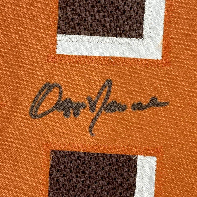 Framed Autographed/Signed Ozzie Newsome 33x42 Cleveland Football Brown Jersey Beckett BAS COA Holo