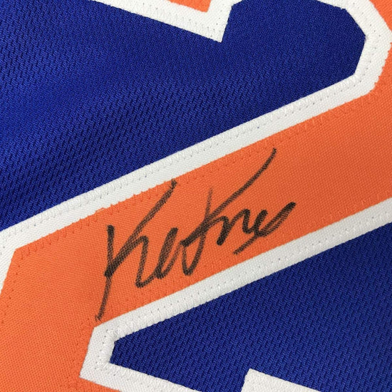 Autographed/Signed Kevin Knox New York Blue Basketball Jersey JSA COA