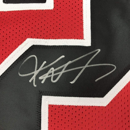 Framed Autographed/Signed Keanu Neal 33x42 Atlanta Color Rush Football Jersey JSA COA