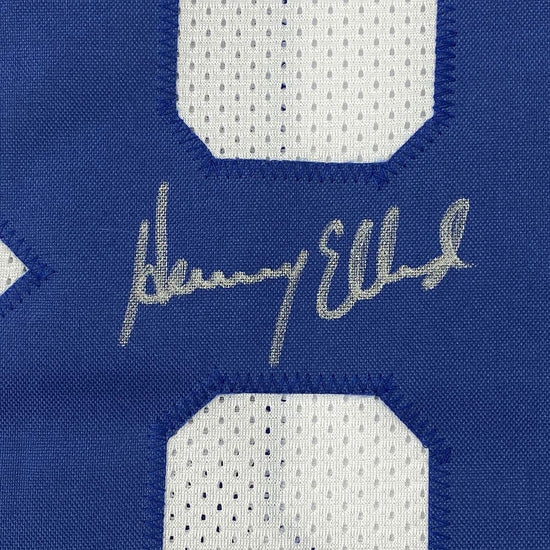 Framed Autographed/Signed Henry Ellard 33x42 Los Angeles LA White Football Jersey JSA COA