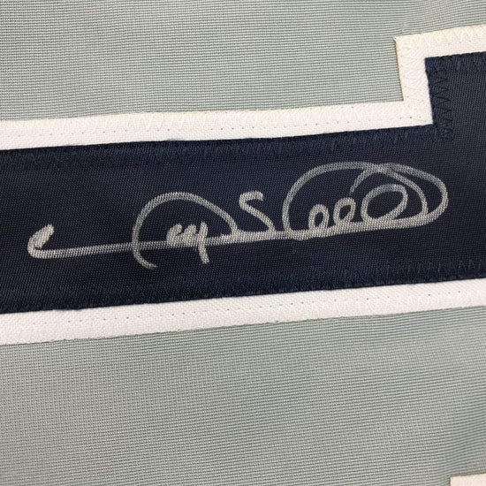 Framed Autographed/Signed Gary Sheffield 33x42 New York Grey Baseball Jersey JSA COA