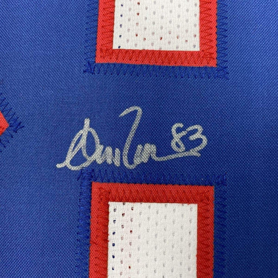 Framed Autographed/Signed Andre Reed 33x42 Buffalo White Football Jersey JSA COA