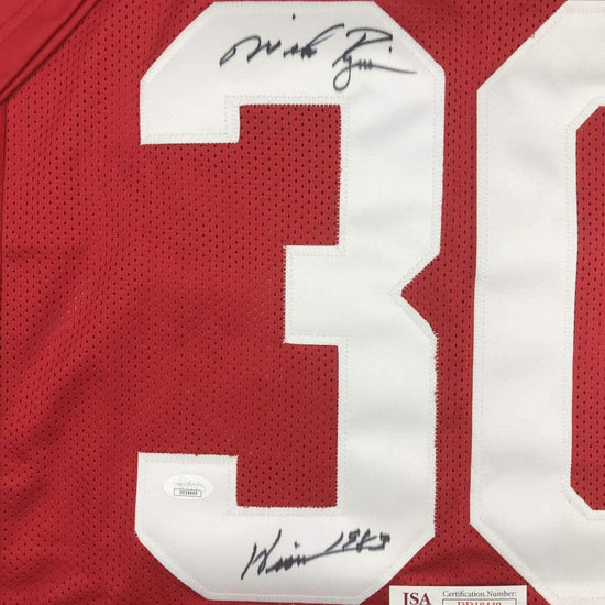 Autographed/Signed Mike Rozier Heisman 1983 Nebraska Red College Football Jersey JSA COA