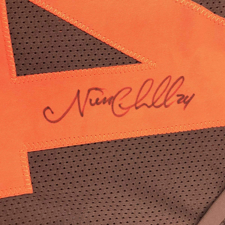 Autographed/Signed Nick Chubb Cleveland Color Rush Football Jersey JSA COA
