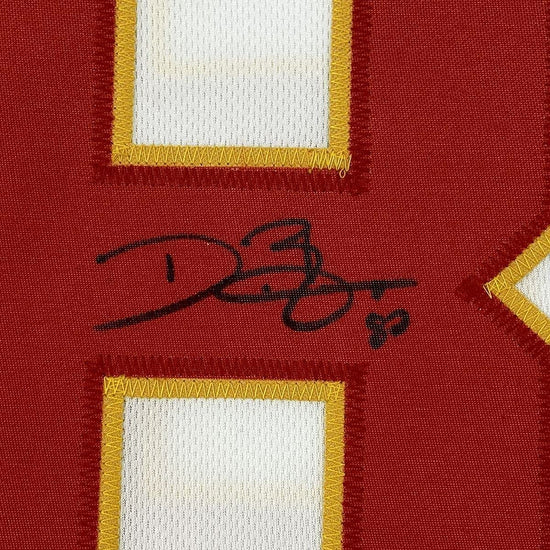 Framed Autographed/Signed Dwayne Bowe 33x42 Kansas City White Football Jersey JSA COA