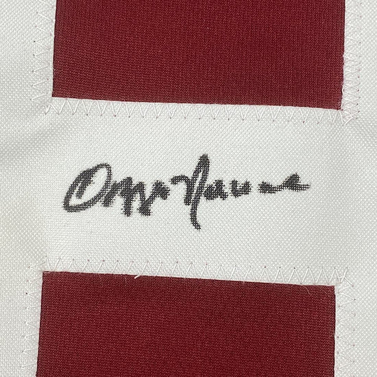 Framed Autographed/Signed Ozzie Newsome 33x42 Alabama Red College Football Jersey JSA COA