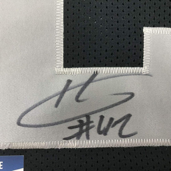 Framed Autographed/Signed Karl Joseph 33x42 Oakland Black Football Jersey Beckett BAS COA