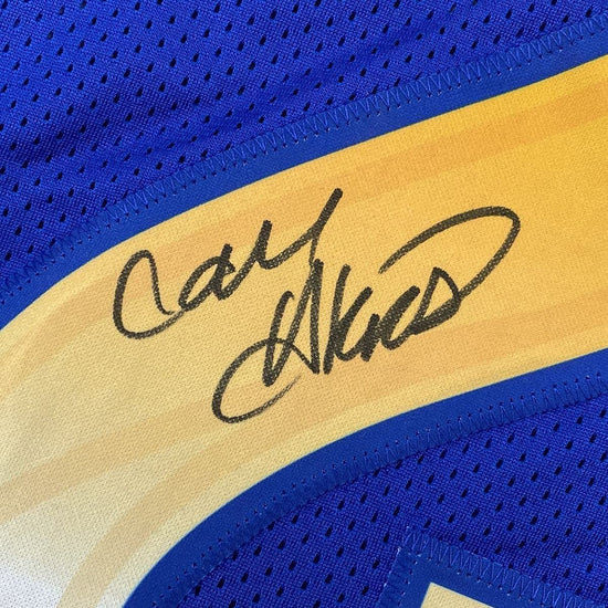 Framed Autographed/Signed Cam Akers 33x42 Los Angeles LA Blue Football Jersey Beckett BAS COA