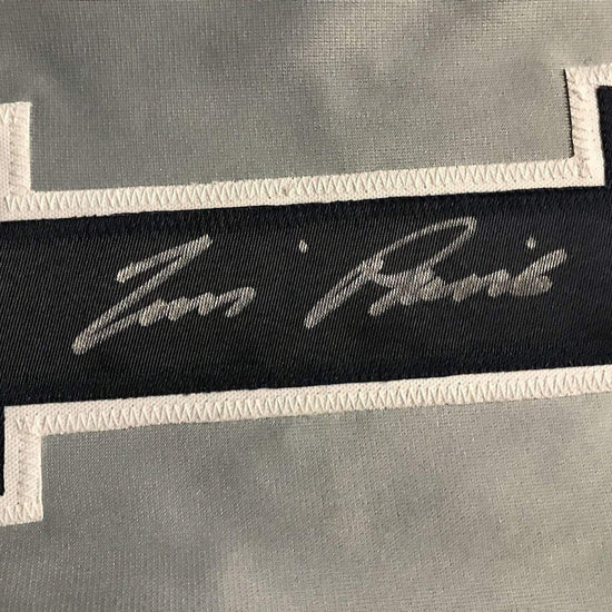 Framed Autographed/Signed Tim Raines 33x42 New York Yankees Grey Baseball Jersey JSA COA