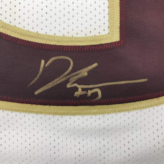 Framed Autographed/Signed Derwin James 33x42 Florida State FSU White College Football Jersey JSA COA