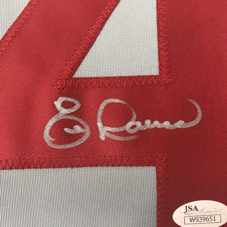 Autographed/Signed Eric Davis Cincinnati Grey Baseball Jersey JSA COA