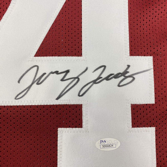 Autographed/Signed Jerry Jeudy Alabama Red College Football Jersey JSA COA