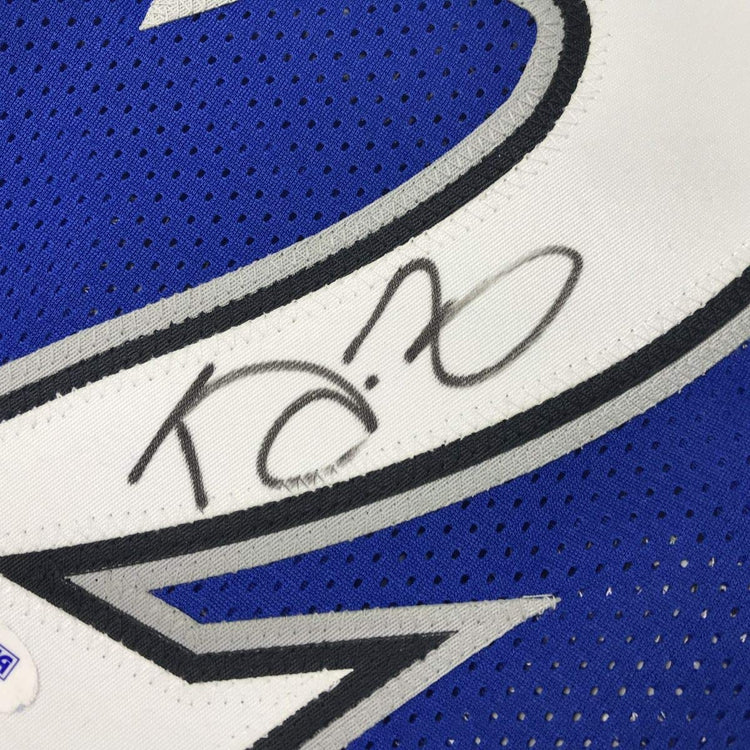 Autographed/Signed Kevin Garnett Minnesota Blue Basketball Jersey PSA/DNA COA