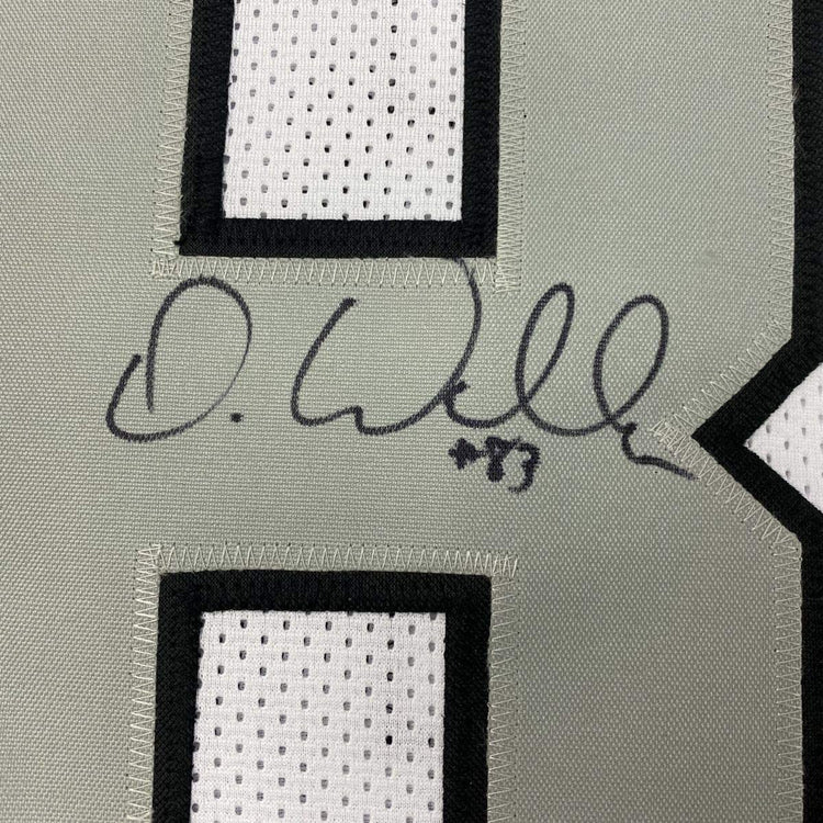 Framed Autographed/Signed Darren Waller 33x42 Las Vegas Oakland Color Rush Football Jersey Beckett BAS COA