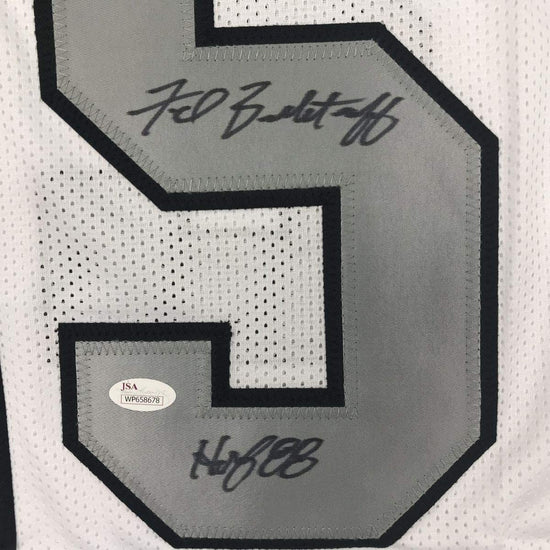 Framed Autographed/Signed Fred Biletnikoff HOF 88 33x42 Oakland Color Rush Football Jersey JSA COA