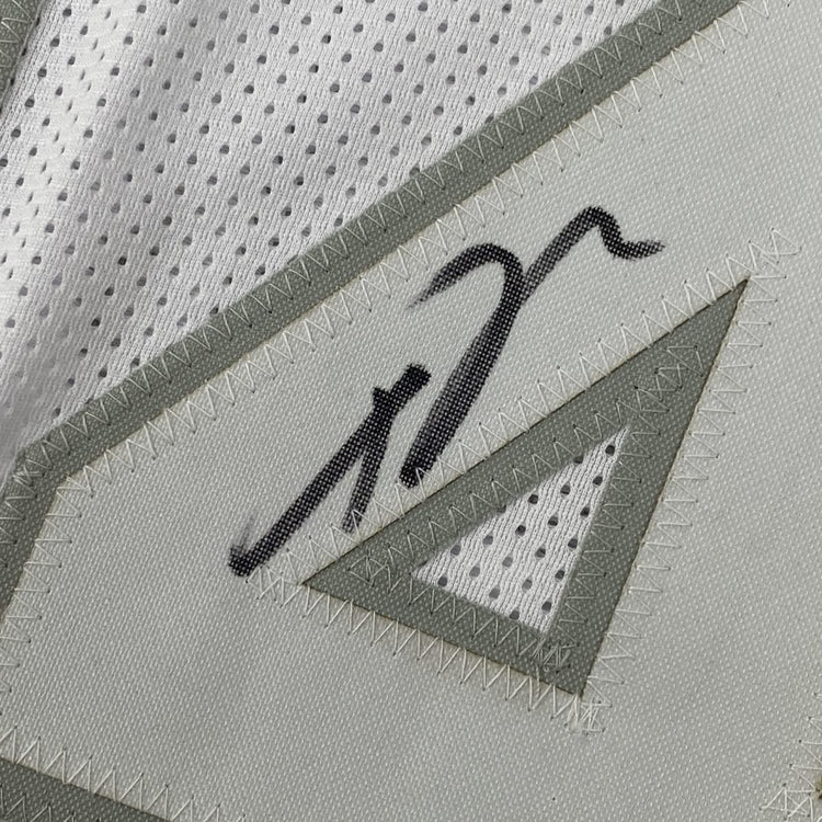 Framed Autographed/Signed Giannis Antetokounmpo 33x42 Milwaukee White Ice Basketball Jersey JSA COA