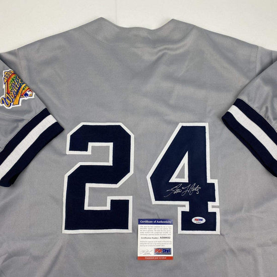 Autographed/Signed Tino Martinez New York Grey Baseball Jersey PSA/DNA COA